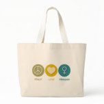 Peace Love Feminism bags