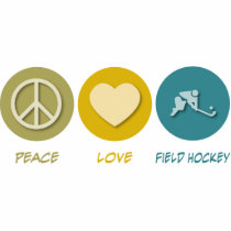 Peace Love Field Hockey Acrylic Cut Out