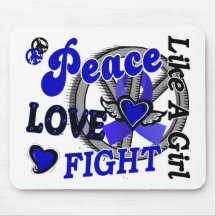 Peace Love Fight Like A Girl 2 Ankylosing Spondyli Mousepad