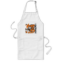Peace Love Fight Like A Girl 2 Multiple Sclerosis Apron