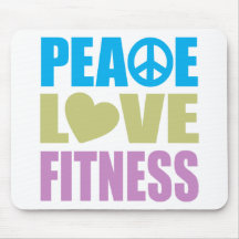 Peace Love Fitness Mousepads