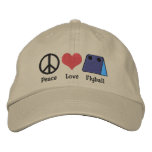 Peace Love Flyball Embroidered Hat embroidered hats