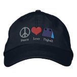 Peace Love Flyball Embroidered Hat (Dark) embroidered hats