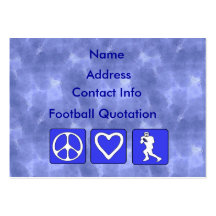 Peace Love Football Business Card Template