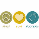 Peace Love Football photo sculptures