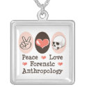 Peace Love Forensic Anthropology Necklace