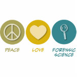 Peace Love Forensic Science photo sculptures