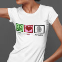 Peace Love Forensics t-shirts