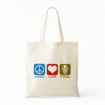 PEACE, LOVE, FOSSIL CANVAS BAGS