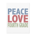 Peace Love Fourth Grade Postcards