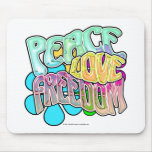 Peace Love Freedom Mouse Mat