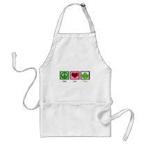 Peace Love Frogs Apron