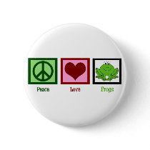 Peace Love Frogs Pin