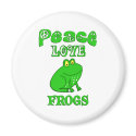 Peace Love Frogs magnets