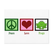 Peace Love Frogs Postcards