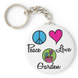 Peace Love Garden keychains