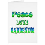 Peace Love Gardening Greeting Card