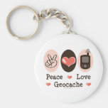 Peace Love Geocache Key Chains
