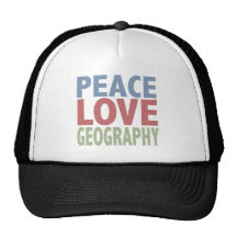 Peace Love Geography Hat