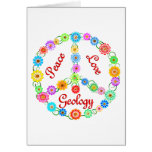 Peace Love Geology Greeting Cards