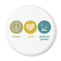 Peace Love German Board Games Magnet