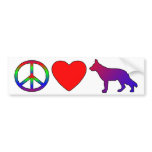 Peace Love German Shepherds Bumper Sticker bumper stickers