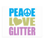 Peace Love Glitter Postcard
