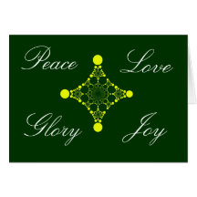 Peace Love Glory Joy Notecard