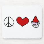 Peace Love Gnome mousepads