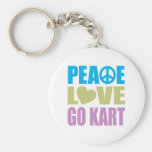 Peace Love Go Kart Key Chain