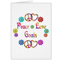 PEACE LOVE GOATS GREETING CARD