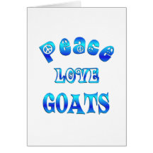 PEACE LOVE GOATS GREETING CARD