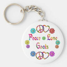 PEACE LOVE GOATS KEY CHAIN