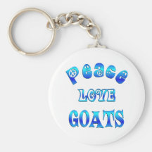 PEACE LOVE GOATS KEYCHAIN