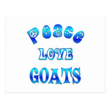 PEACE LOVE GOATS POST CARD