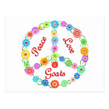 Peace Love Goats Post Cards