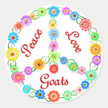 Peace Love Goats Sticker