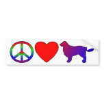 Peace Love Golden Retrievers Bumper Sticker bumper stickers