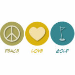 Peace Love Golf photo sculptures