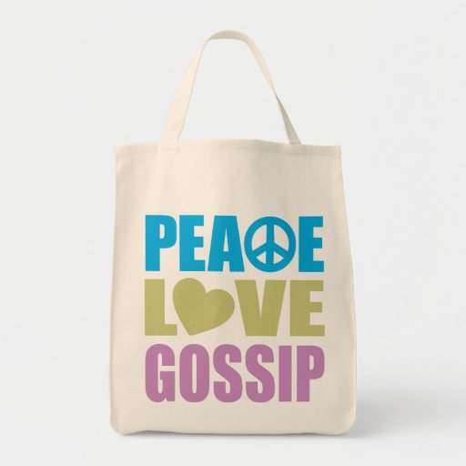 Peace Love Gossip Canvas Bag