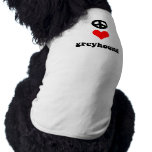 Peace love Greyhound pet clothing