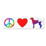 Peace Love Greyhounds Bumper Sticker