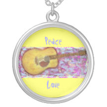 Peace Love Guitar Pendants