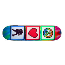 Peace, Love, Guitars Skateboard