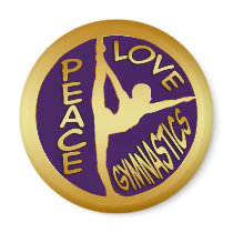 PEACE LOVE GYMNASTICS FRIDGE MAGNETS