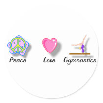Peace Love Gymnastics Stickers