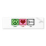 Peace Love Haircuts Bumper Stickers