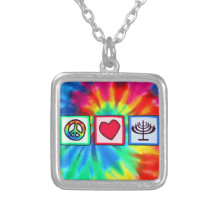 Peace, Love, Hanukkah Custom Necklace