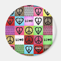 peace love happiness:) fridge magnets