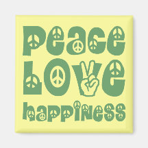 peace love happiness magnets